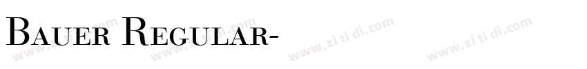 Bauer Regular字体转换